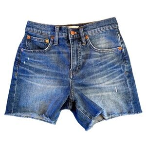 Madewell High Rise Cut Off Denim Shorts
